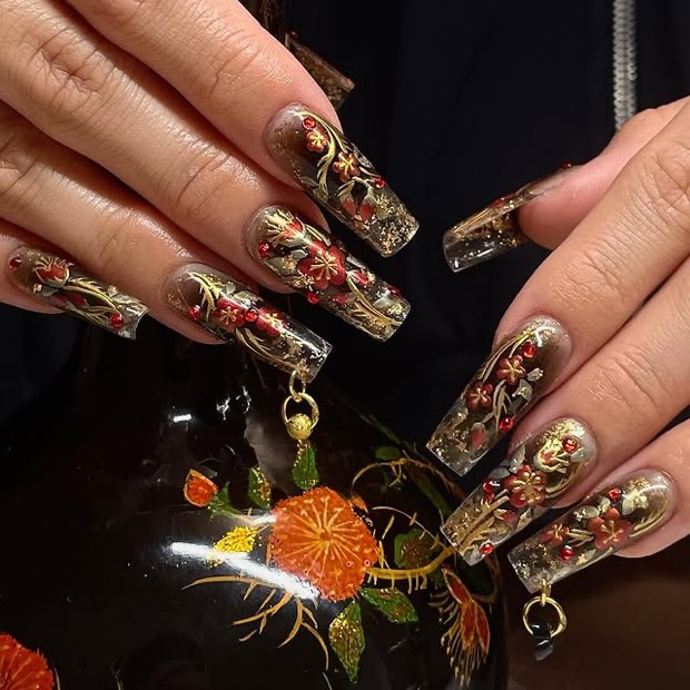 Lunar new year freestyle with inlay and charms